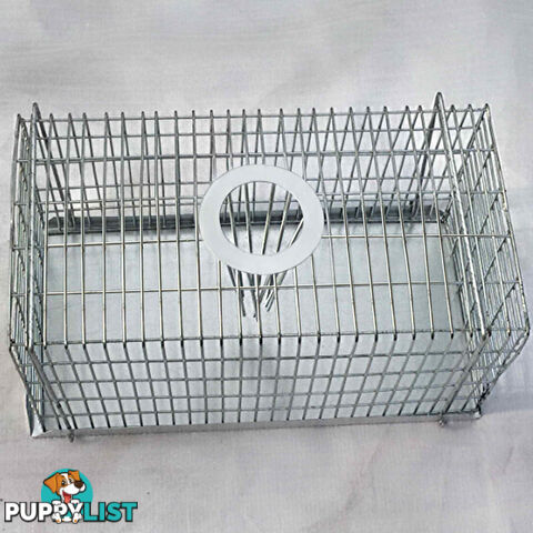 Set of 4 Humane Animal Trap Cage 21 x 13 x 9cm Silver