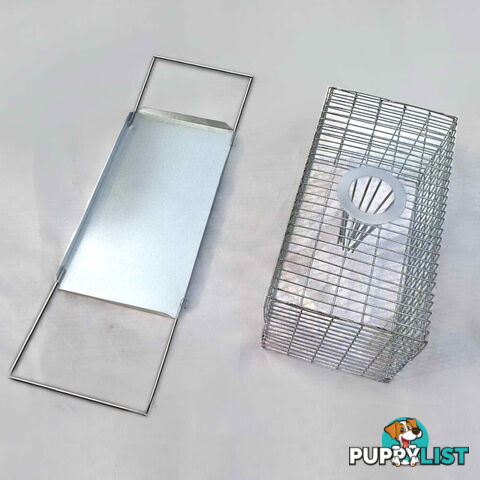 Set of 4 Humane Animal Trap Cage 21 x 13 x 9cm Silver