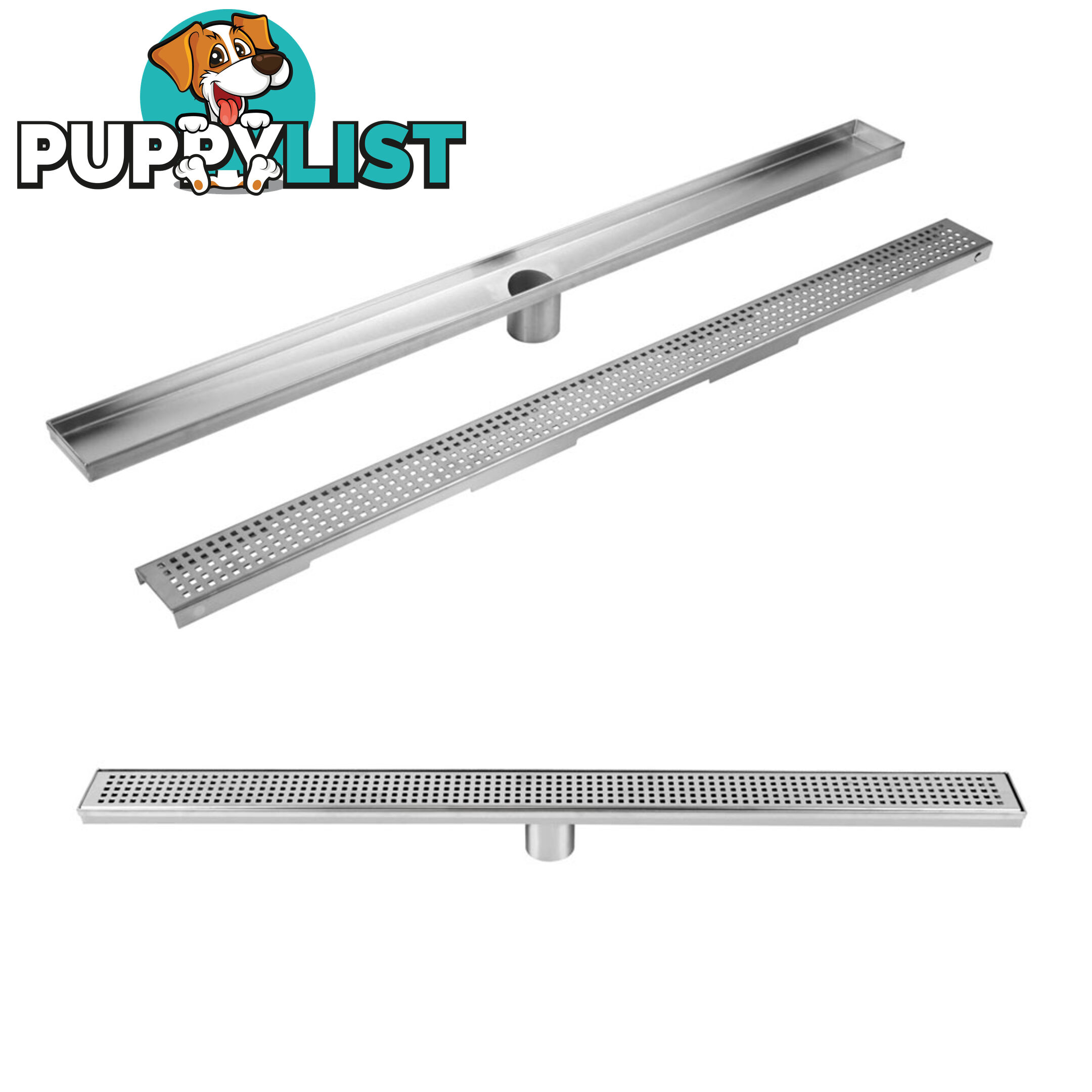 Square Stainless Steel Shower Grate Drain Floor Bathroom 800mm