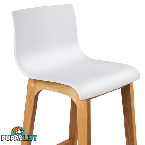 Set of 2 High Seat Back Barstools White