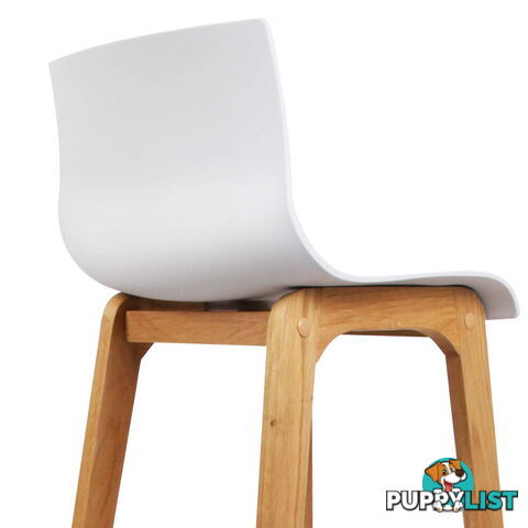 Set of 2 High Seat Back Barstools White