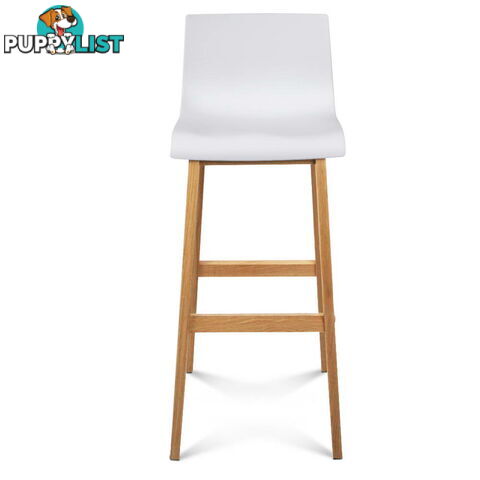 Set of 2 High Seat Back Barstools White