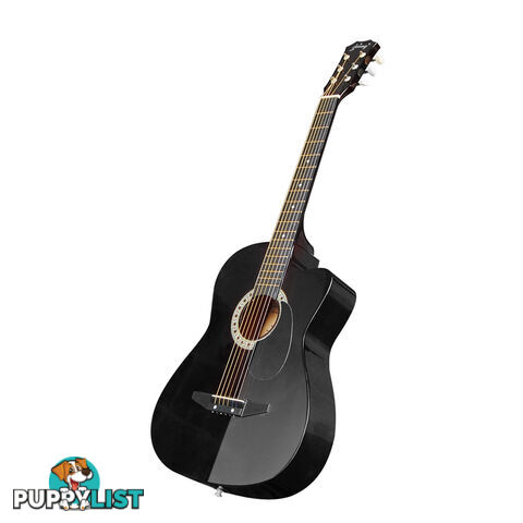 38 Inch Wooden Acoustic Guitar Black