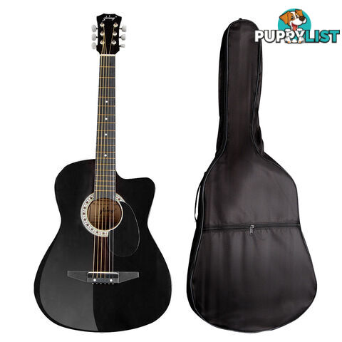 38 Inch Wooden Acoustic Guitar Black