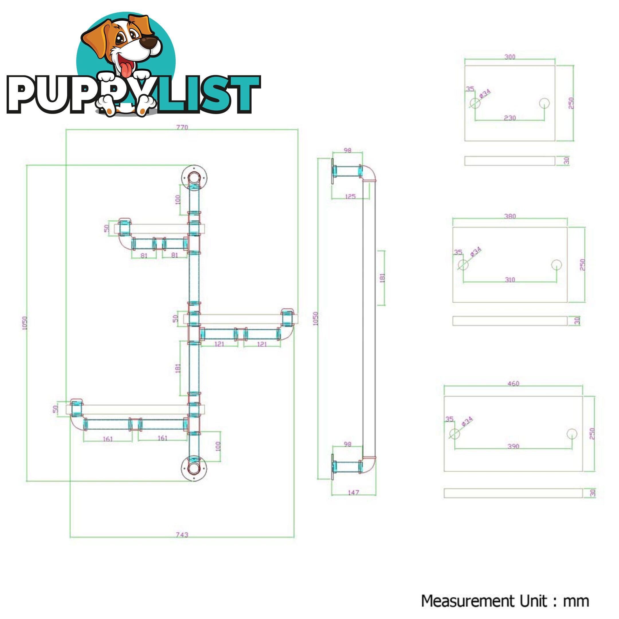 Rustic Industrial DIY Floating Pipe Shelf