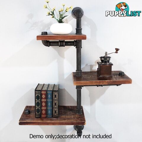 Rustic Industrial DIY Floating Pipe Shelf