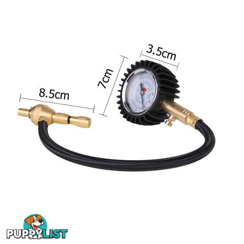 2-IN-1 Tyre Gauge & Deflator Black