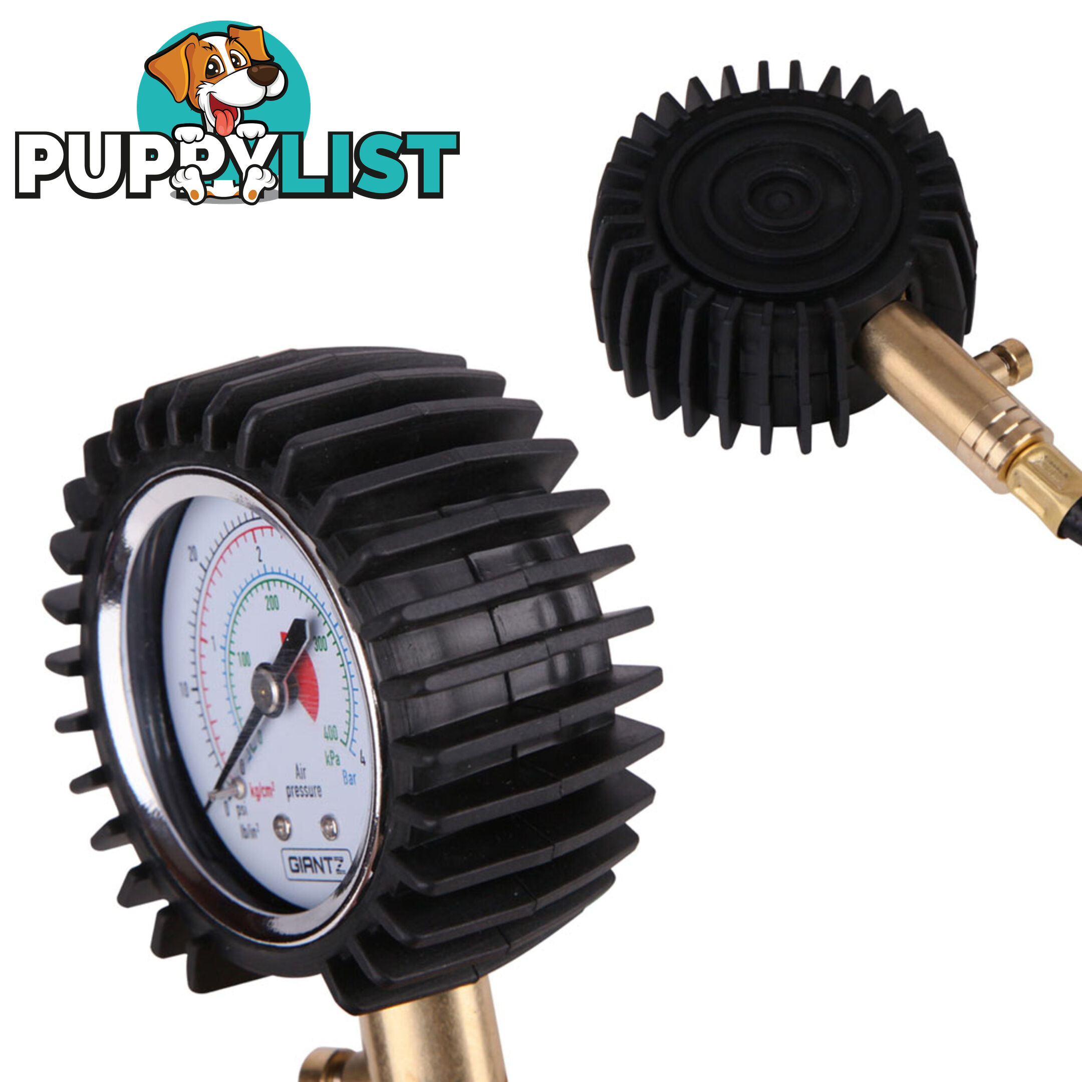 2-IN-1 Tyre Gauge & Deflator Black