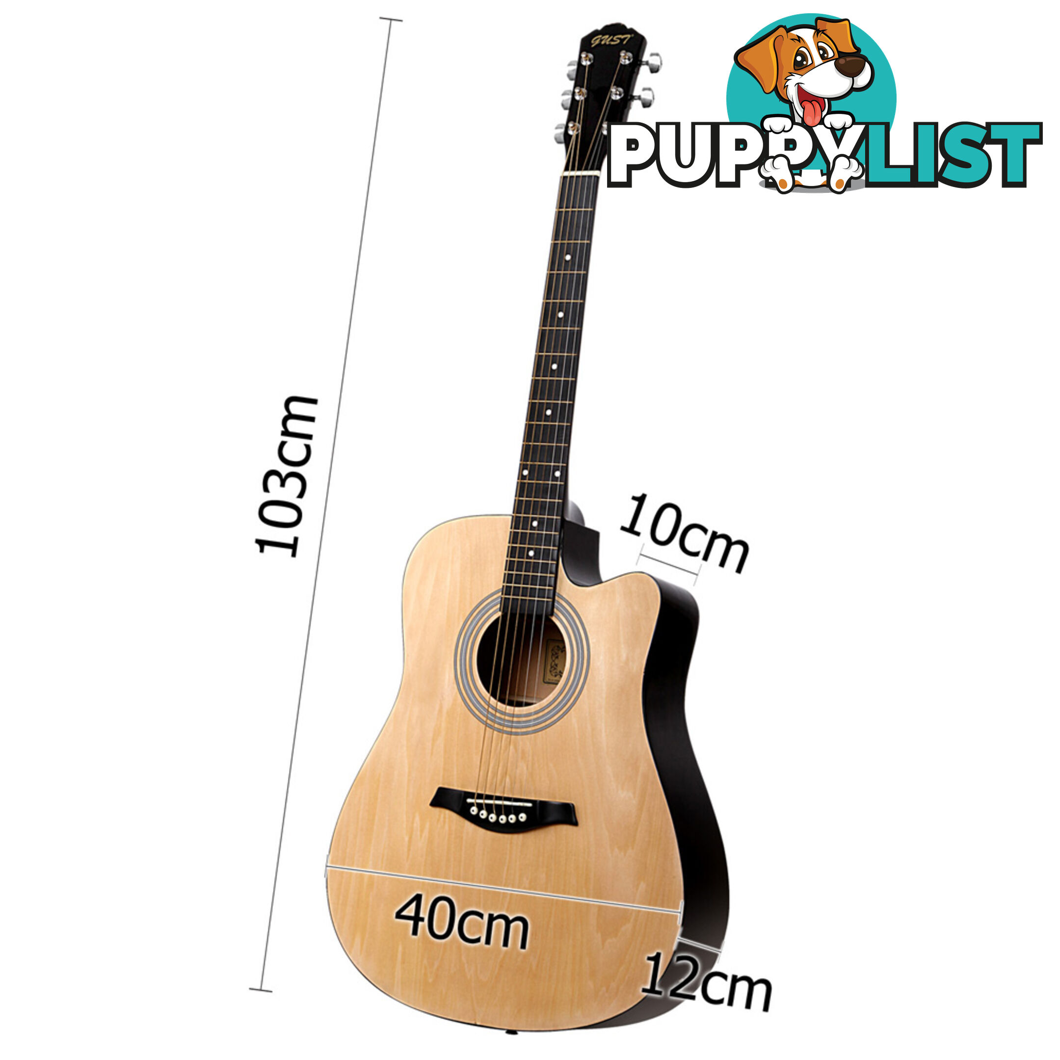 41" 5- Band EQ Electric Acoustic Guitar Full Size Natural