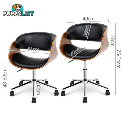 PU Leather Curved Office Chair