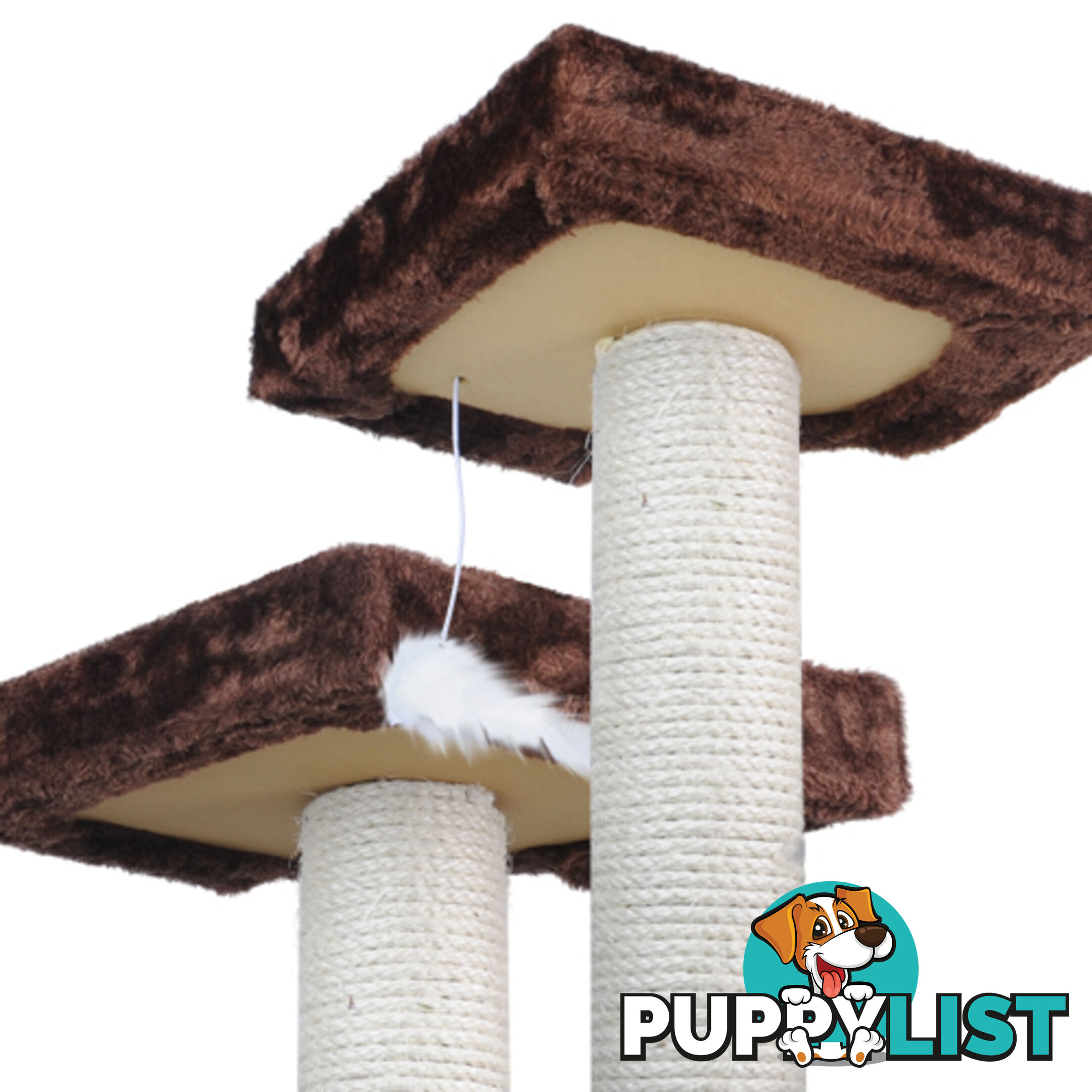 Cat Scratching Poles Post Furniture Tree House Brown