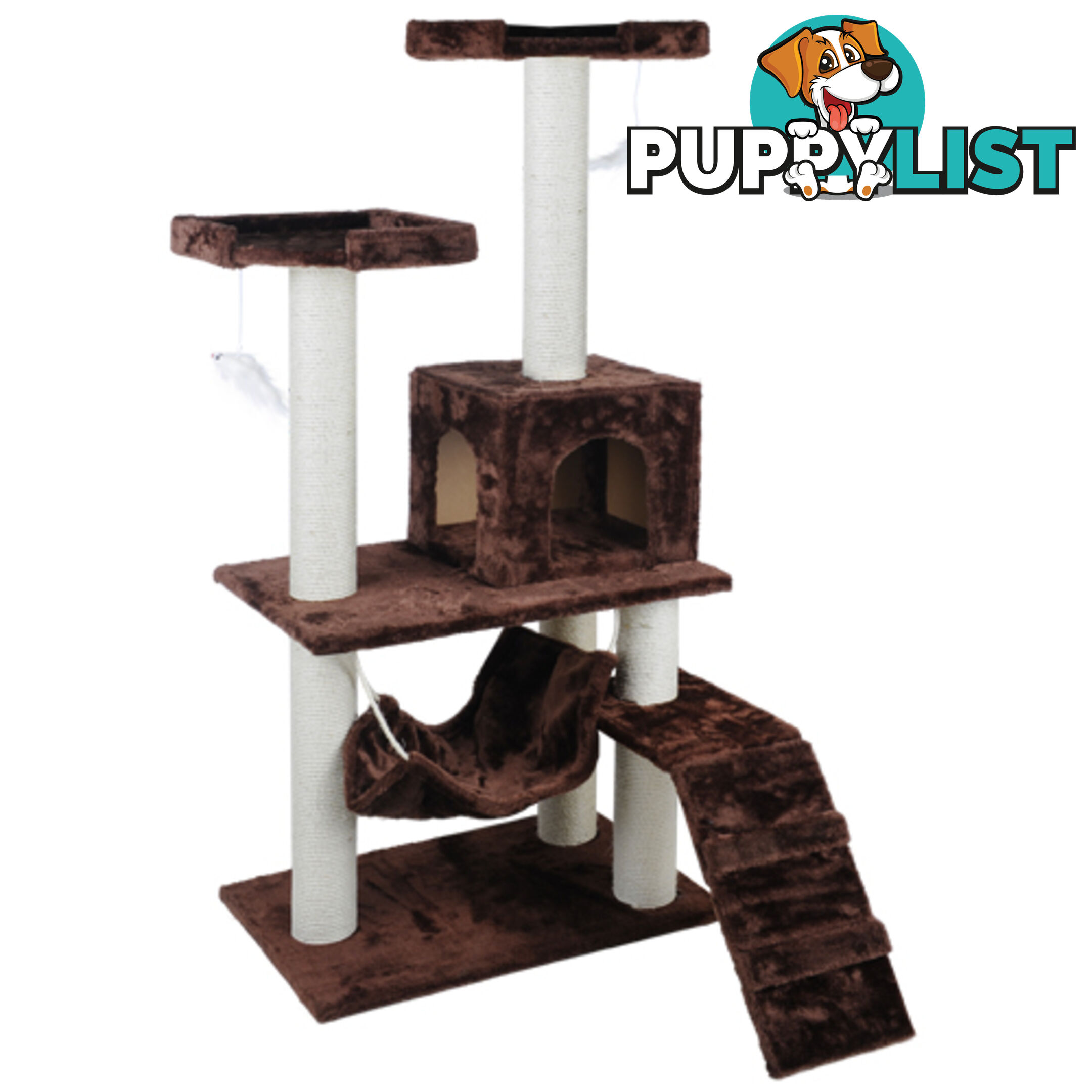 Cat Scratching Poles Post Furniture Tree House Brown