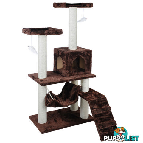 Cat Scratching Poles Post Furniture Tree House Brown