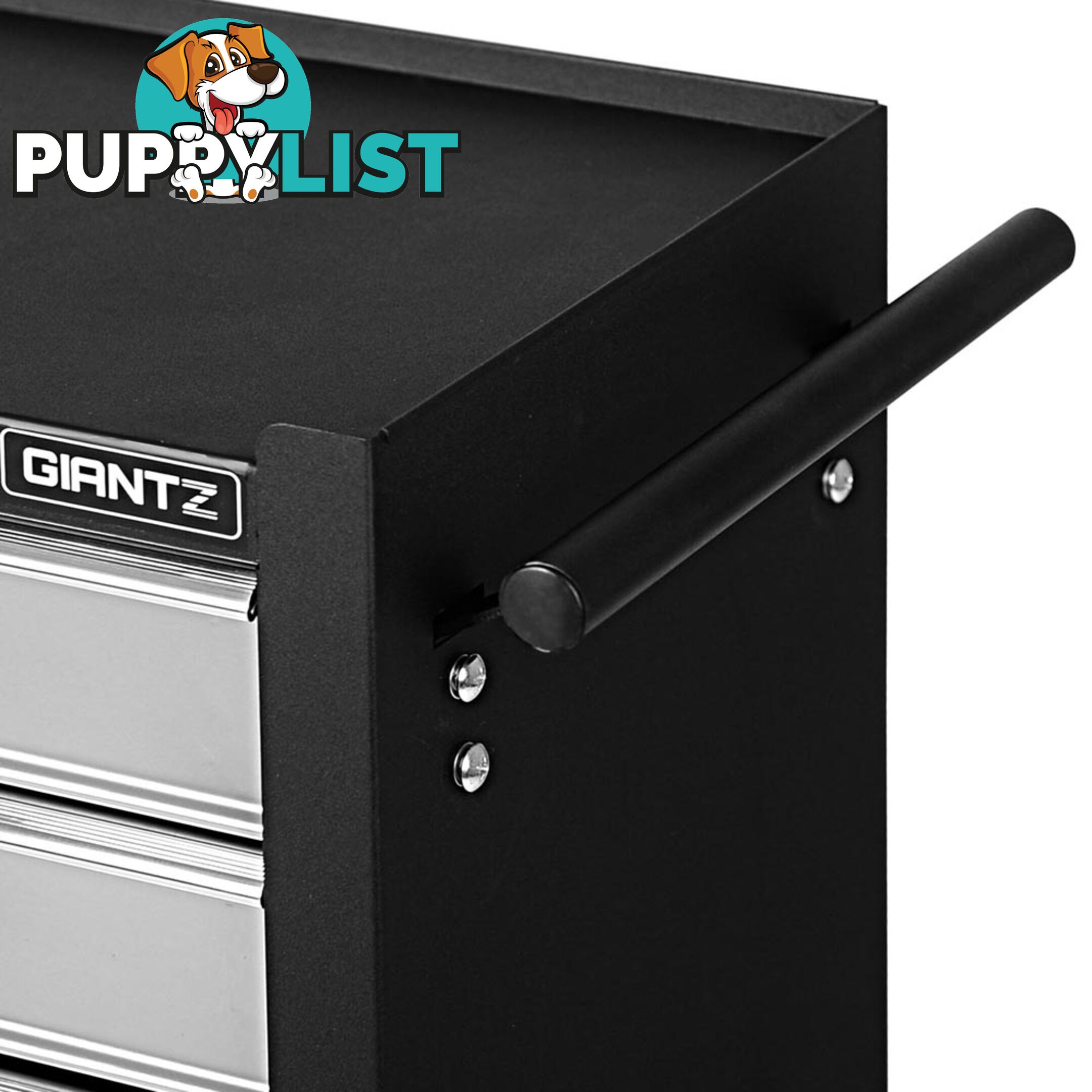 5 Drawers Roller Toolbox Cabinet  Black Grey