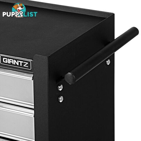 5 Drawers Roller Toolbox Cabinet  Black Grey