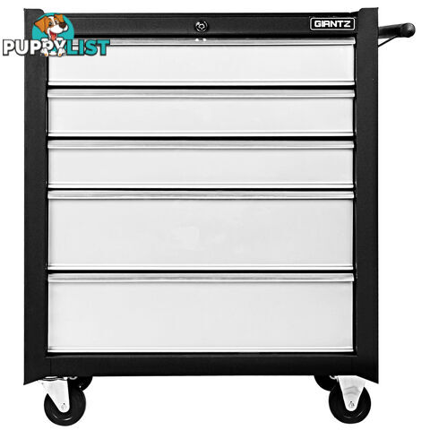 5 Drawers Roller Toolbox Cabinet  Black Grey