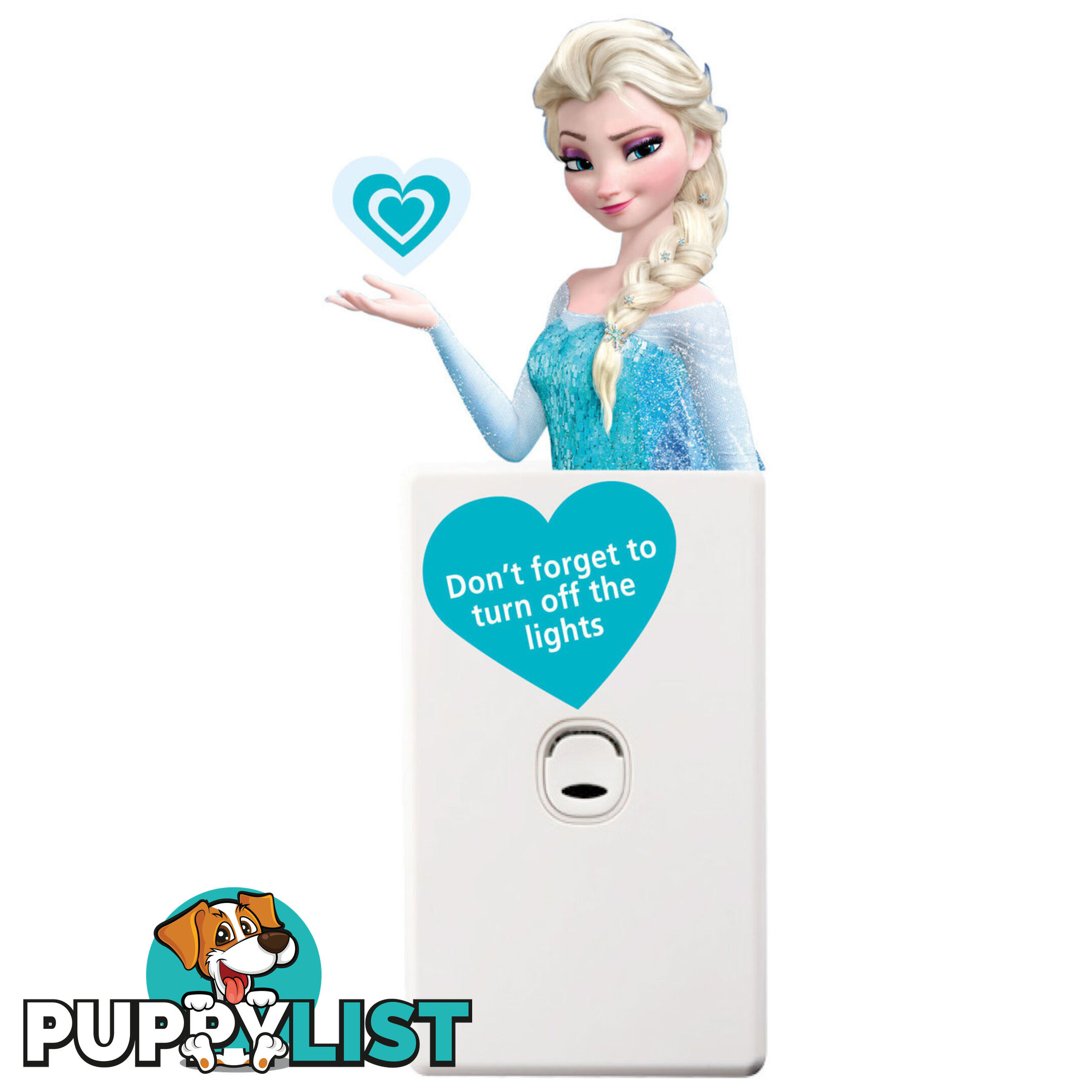 Frozen Elsa Light Switch Wall Sticker - Totally Movable