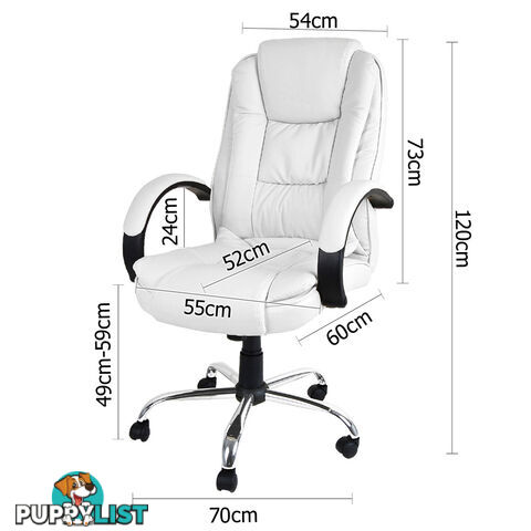 Executive PU Leather Office Computer Chair White