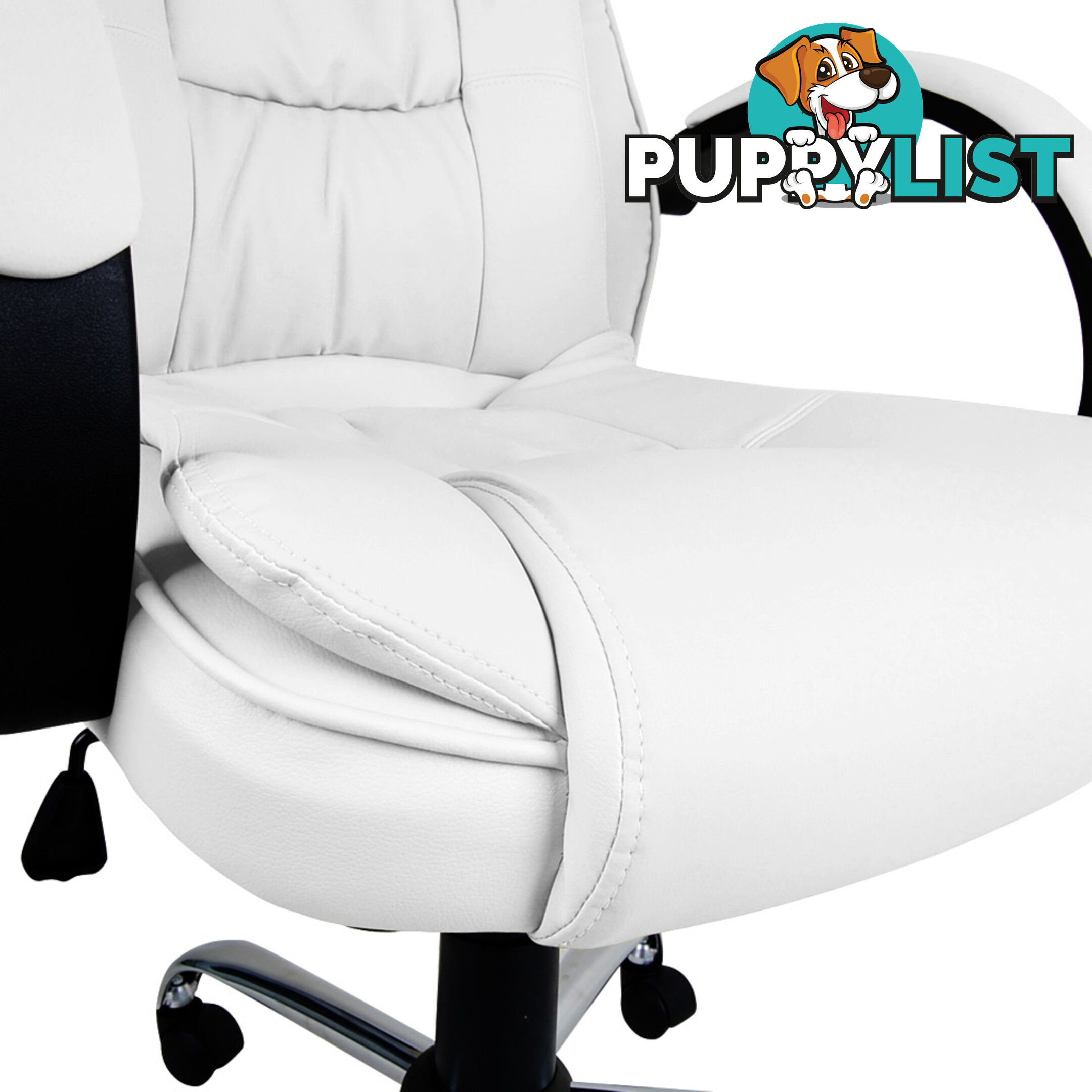 Executive PU Leather Office Computer Chair White