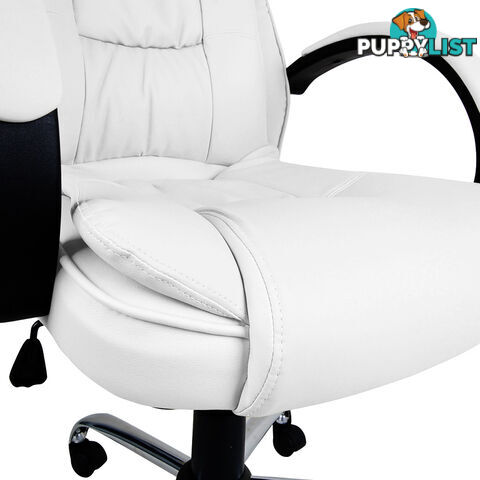 Executive PU Leather Office Computer Chair White