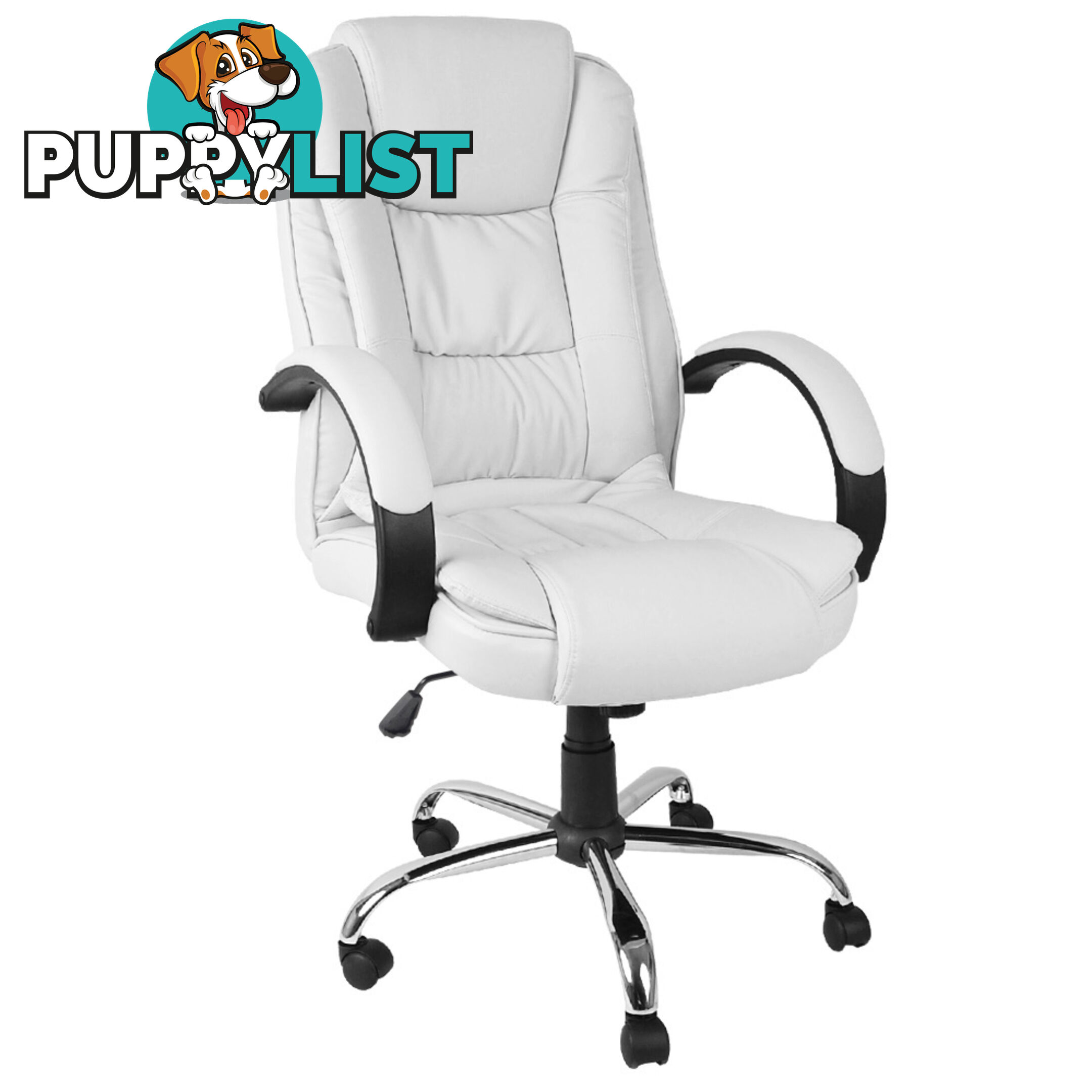 Executive PU Leather Office Computer Chair White