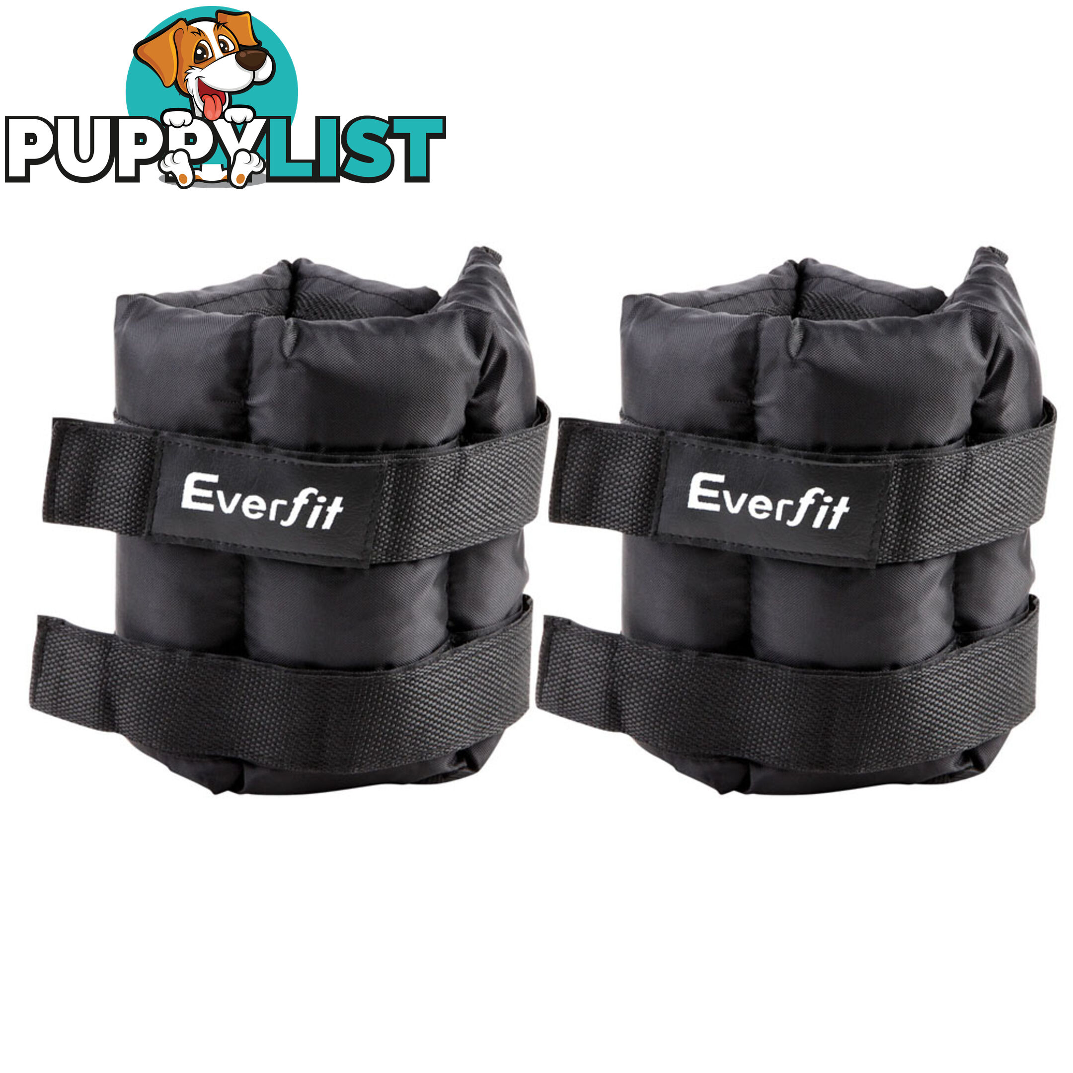 Set of 2 5 kg Wrist Ankle Weights Gym Training w/ Adjustable Pair Strap