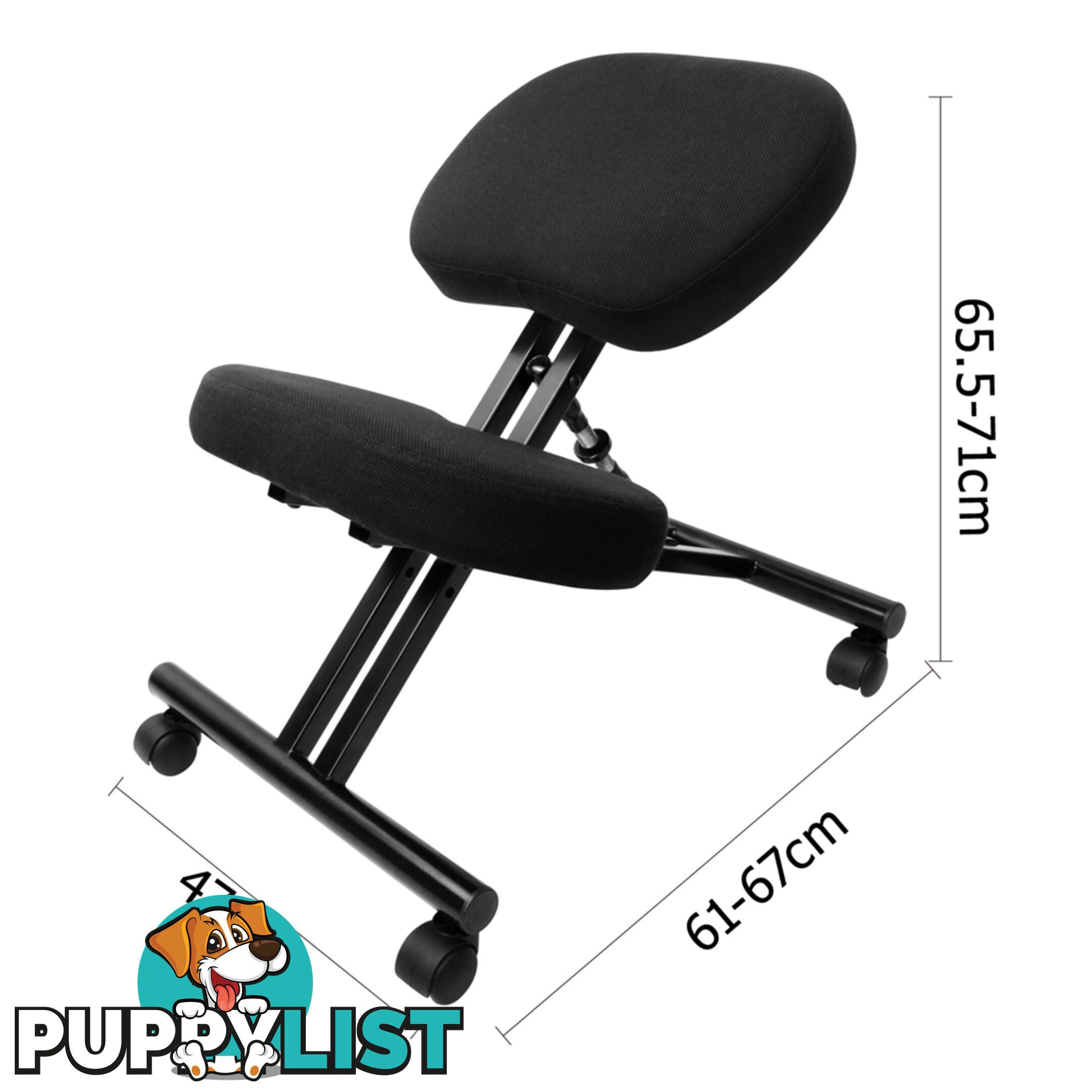 Adjustable Kneeling Chair Office Stool Black