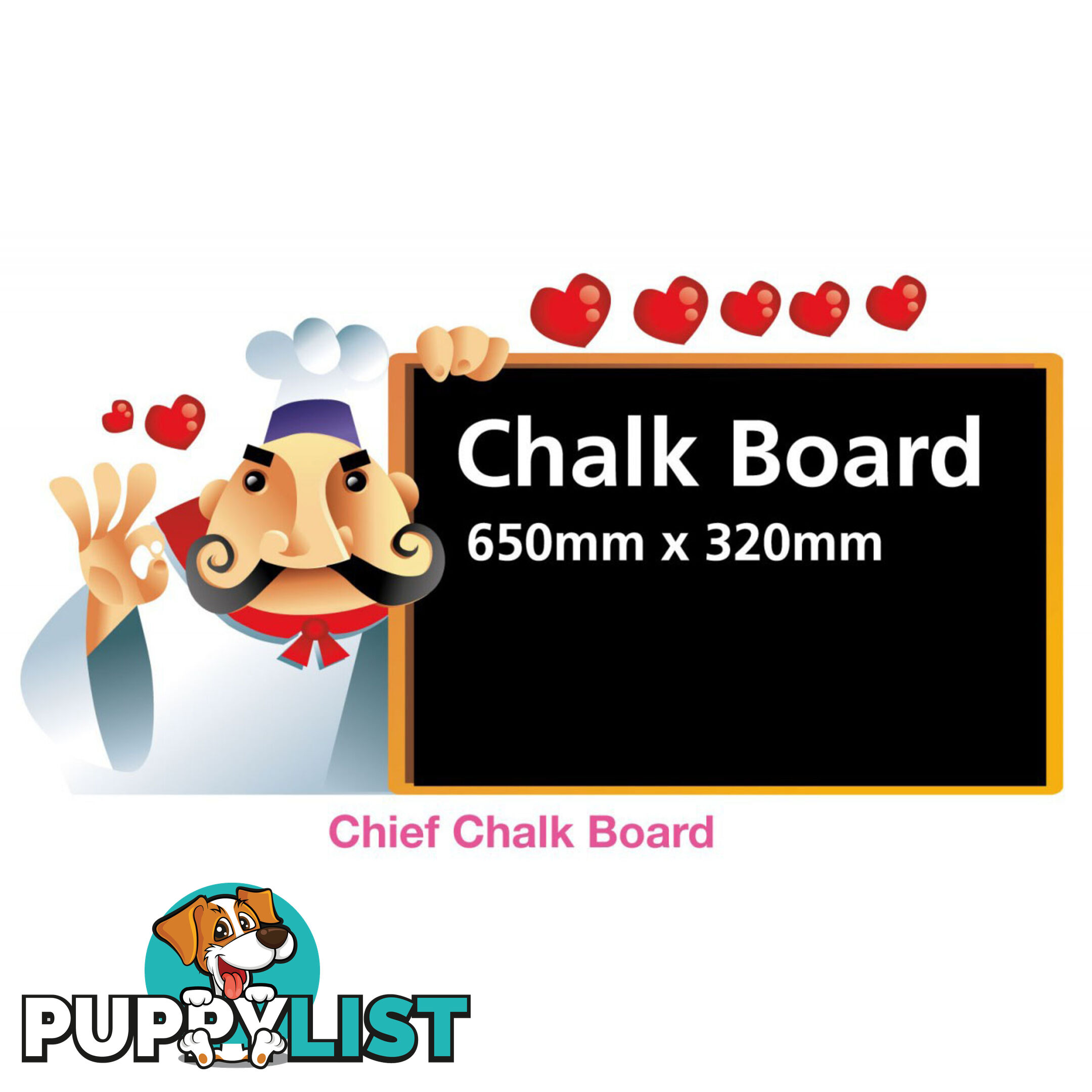 Funky Chef Menu Chalk Board Black Board Wall Stickers