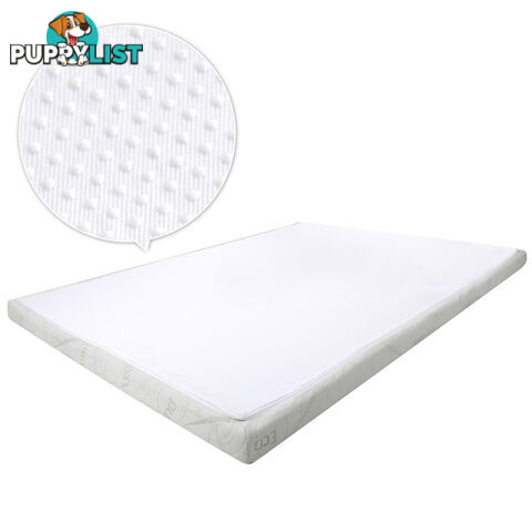 Cool Gel Memory Foam Mattress Topper w/ Bamboo Fabric Cover 8cm King