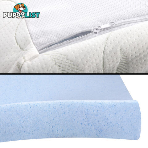 Cool Gel Memory Foam Mattress Topper w/ Bamboo Fabric Cover 8cm King