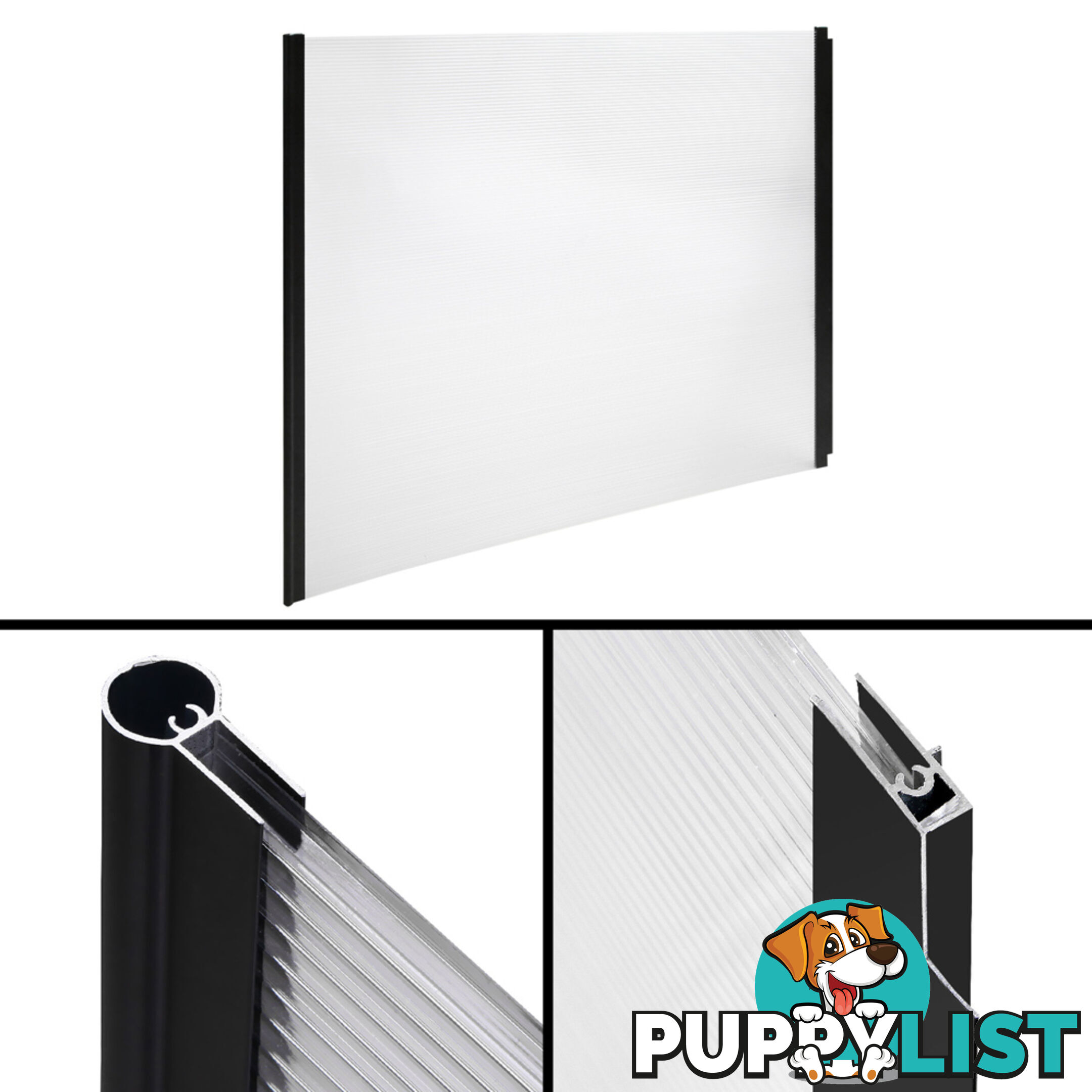 DIY Window Door Awning Cover Transparent 100 x 200cm