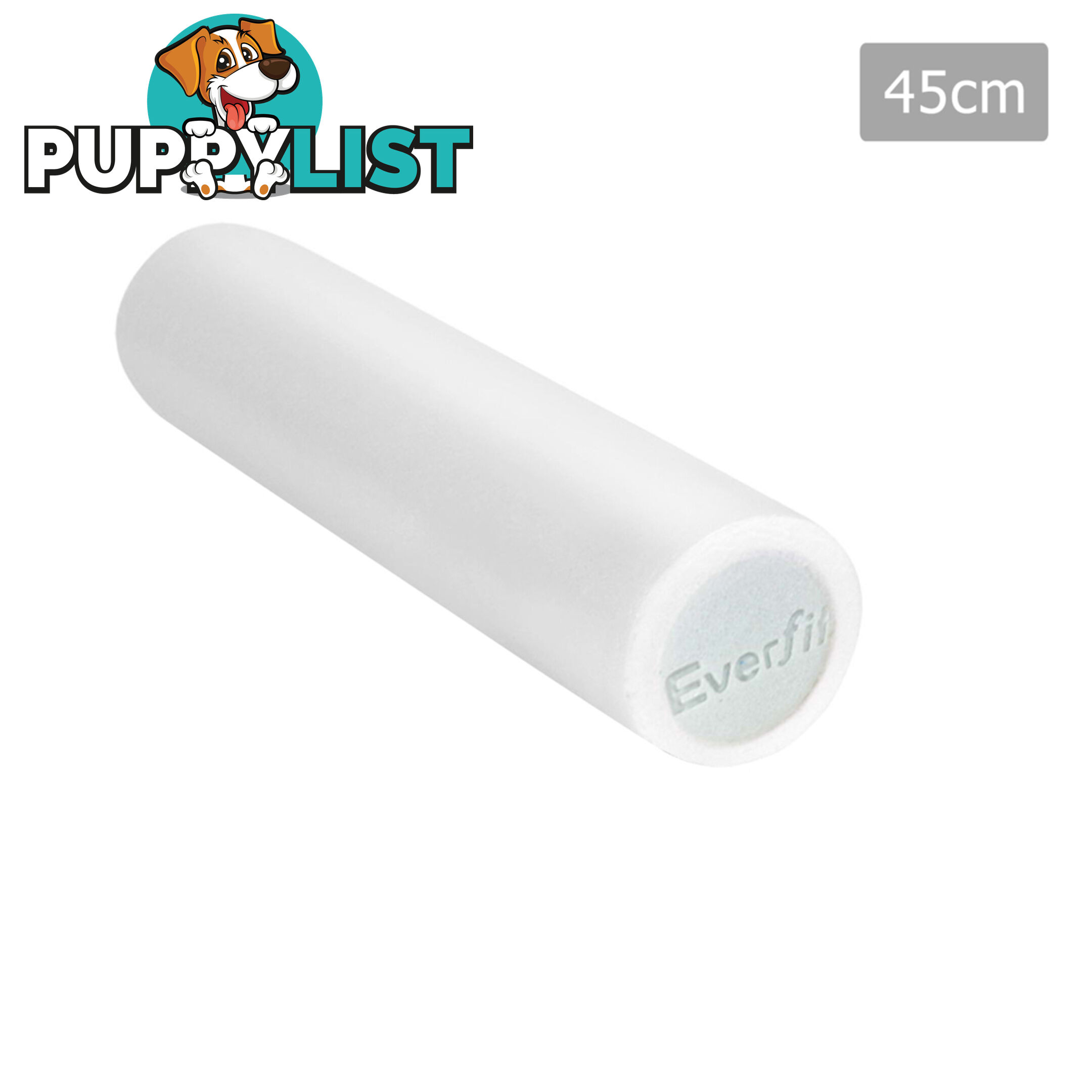 Yoga Gym Pilates EPE Stick Foam Roller White 45 x 15cm