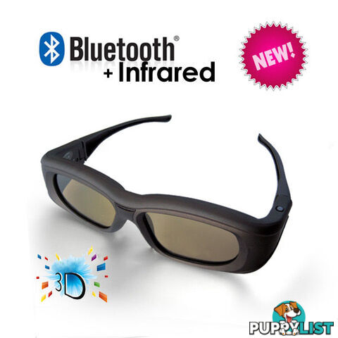 3D Active Glasses with Bluetooth & Infra-Red Technology