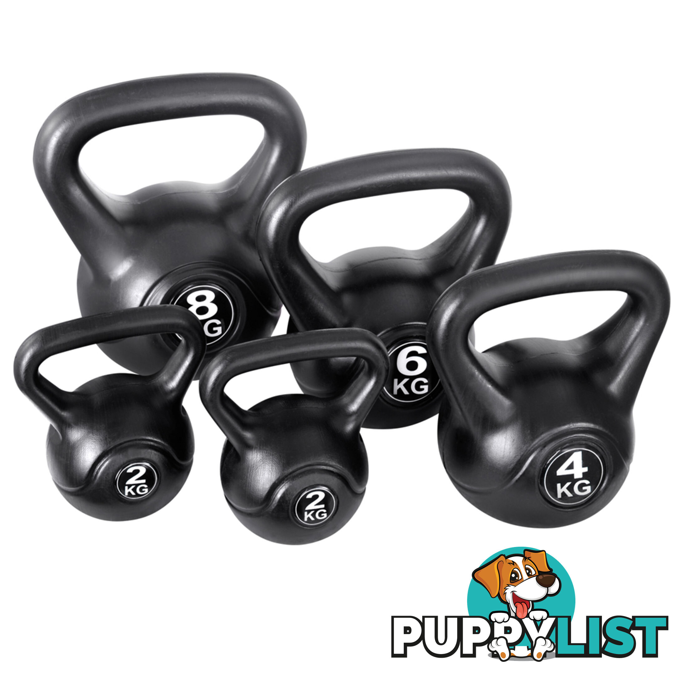 Set of 5 Kettle Bells Fitness Exercise Kit