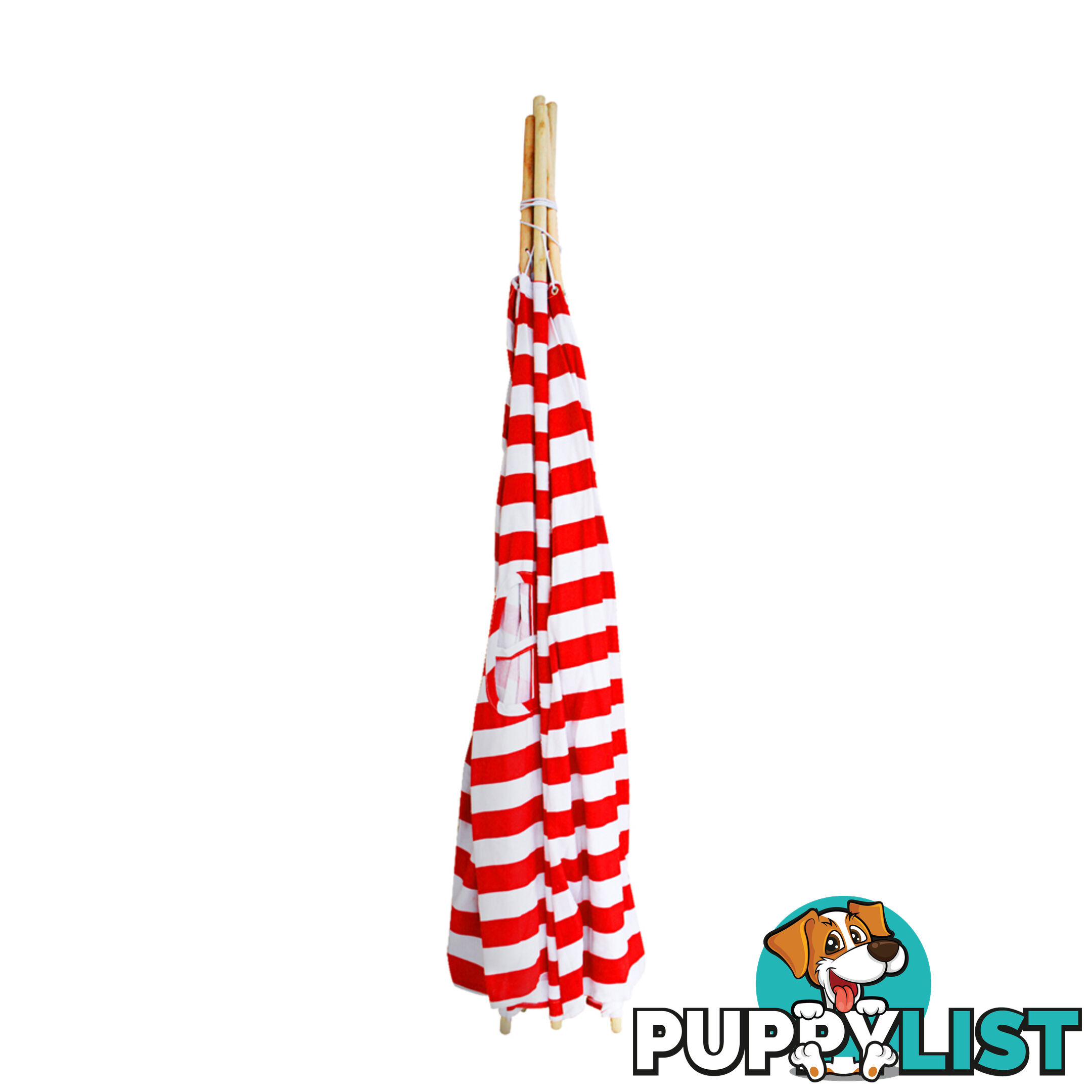 4 Poles Teepee Tent w/ Storage Bag Red