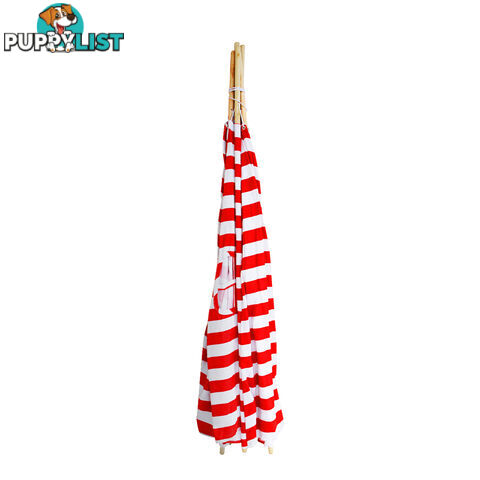 4 Poles Teepee Tent w/ Storage Bag Red