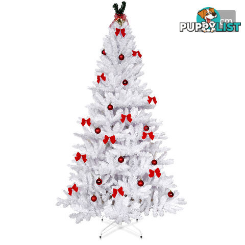 2.1M Christmas Tree With Decorations - White