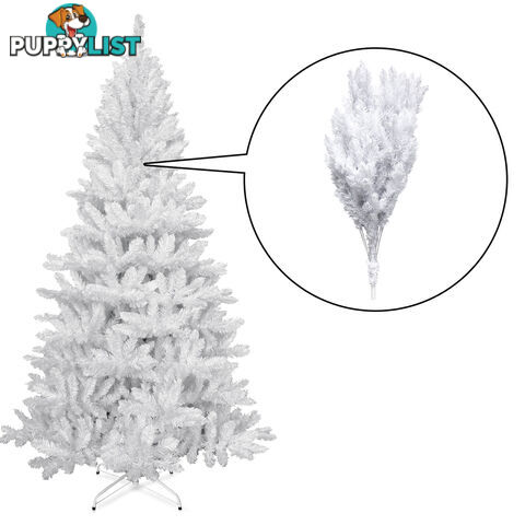 2.1M Christmas Tree With Decorations - White