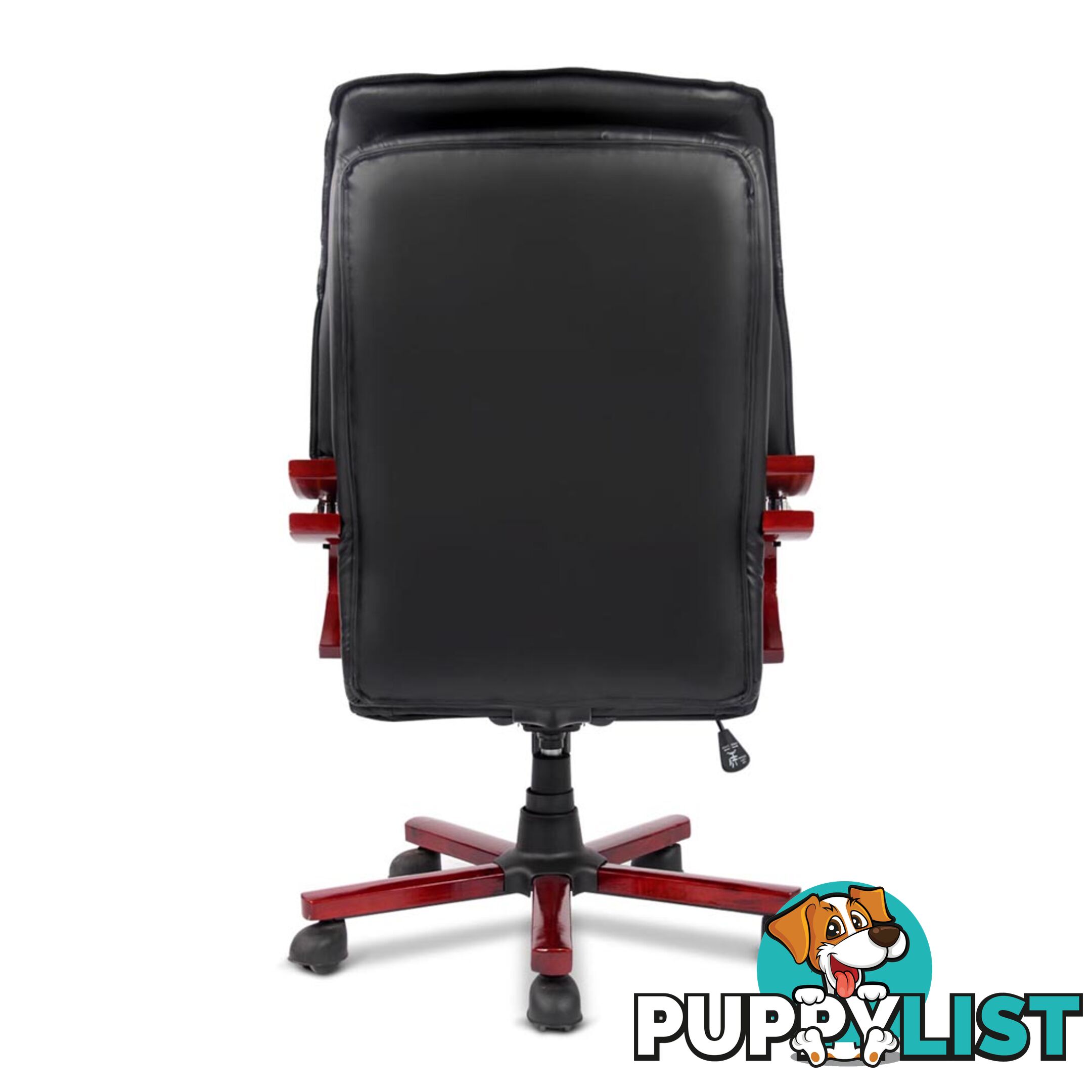 PU Leather & Wood Deluxe Office Chair