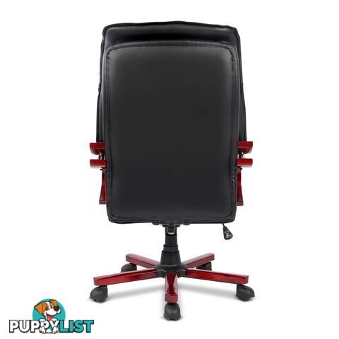 PU Leather & Wood Deluxe Office Chair