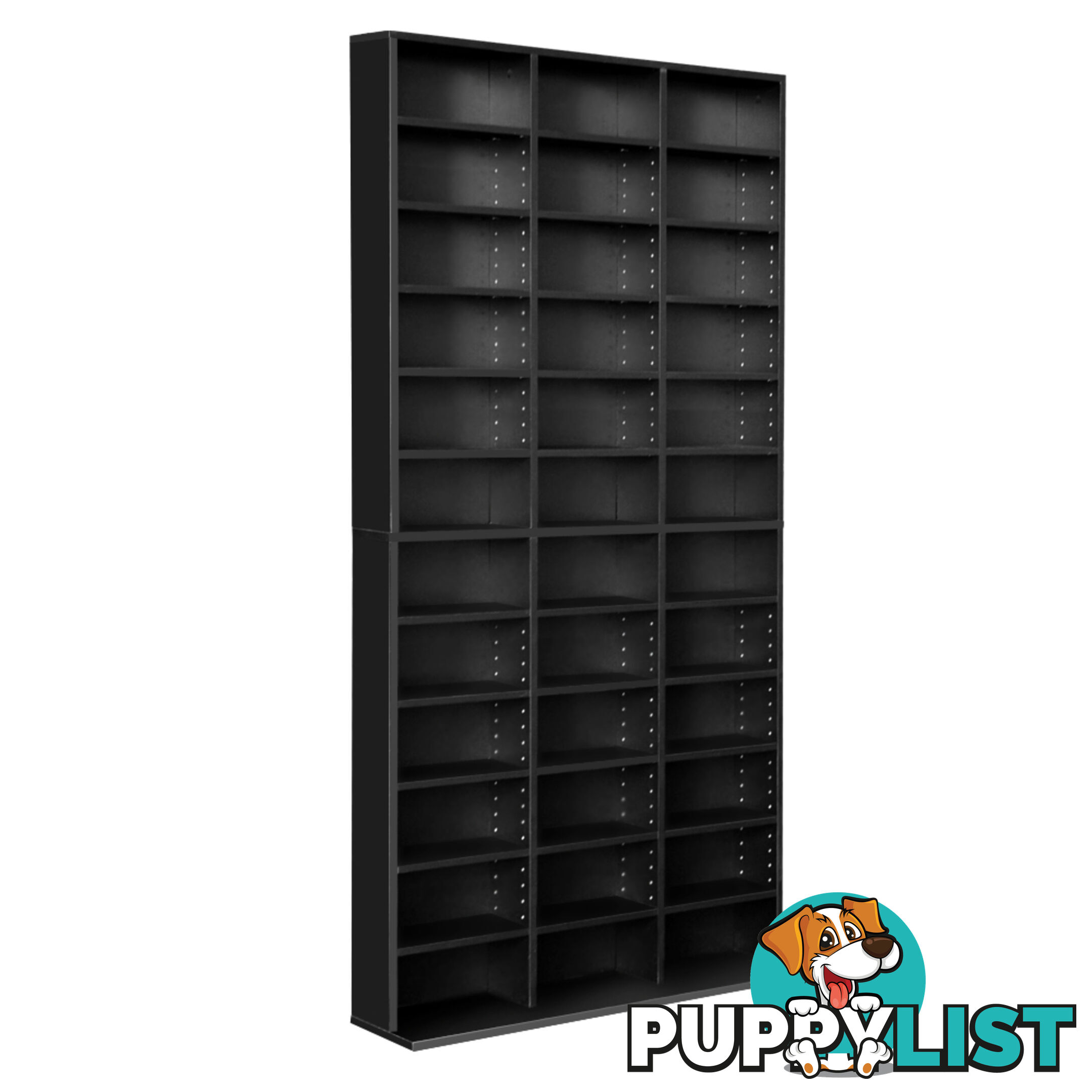 Adjustable CD DVD Book Storage Shelf Black