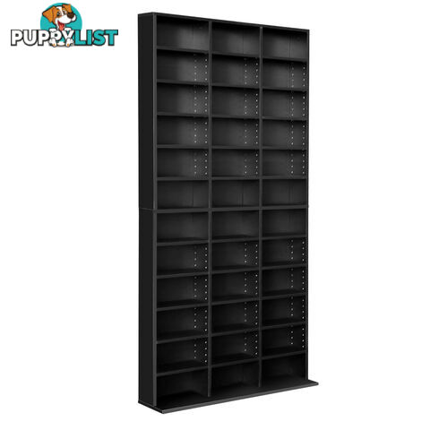 Adjustable CD DVD Book Storage Shelf Black