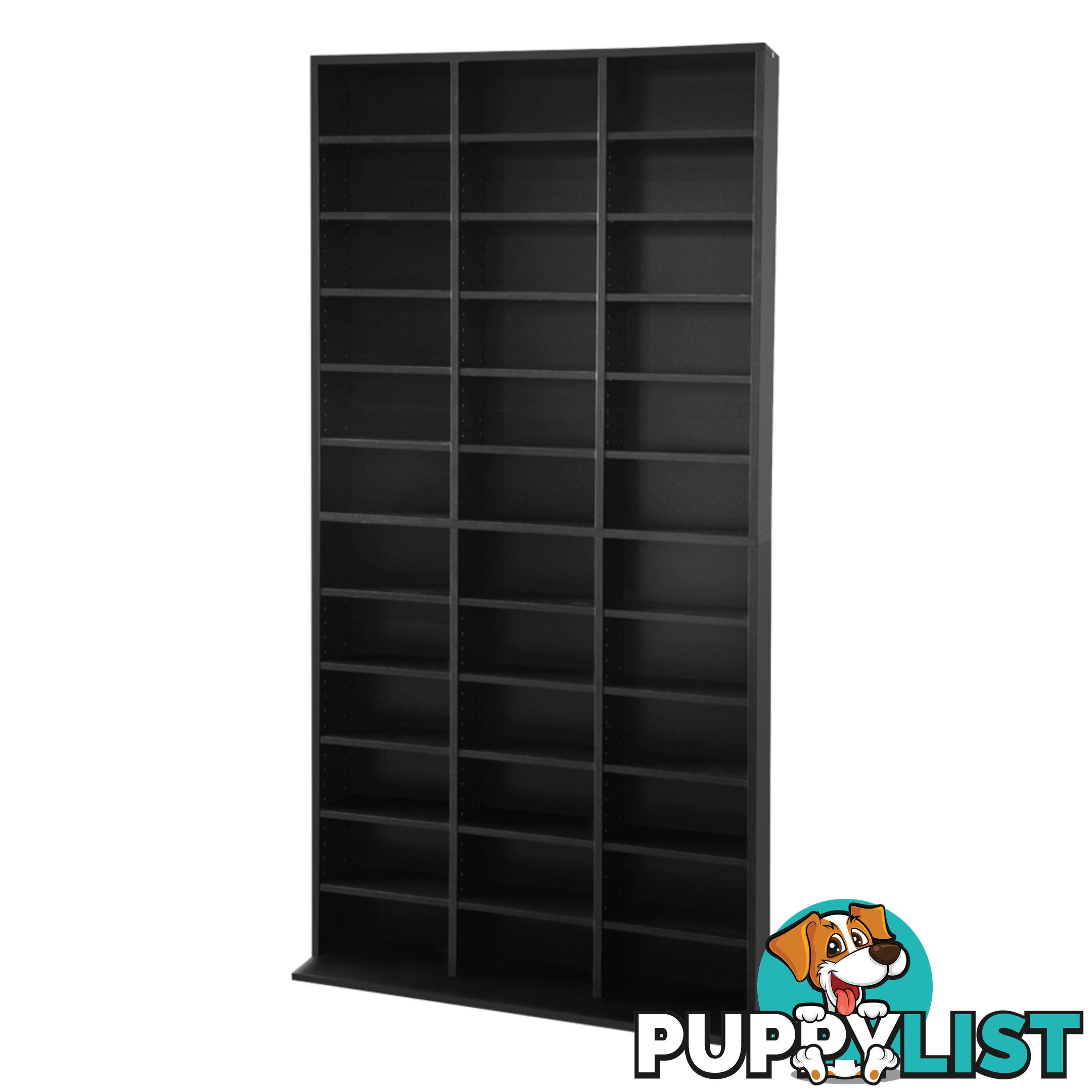 Adjustable CD DVD Book Storage Shelf Black