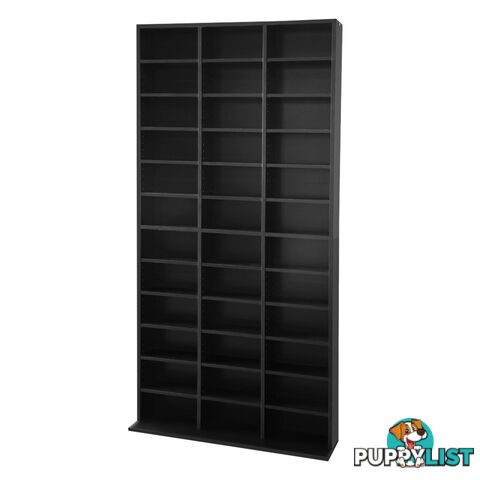 Adjustable CD DVD Book Storage Shelf Black