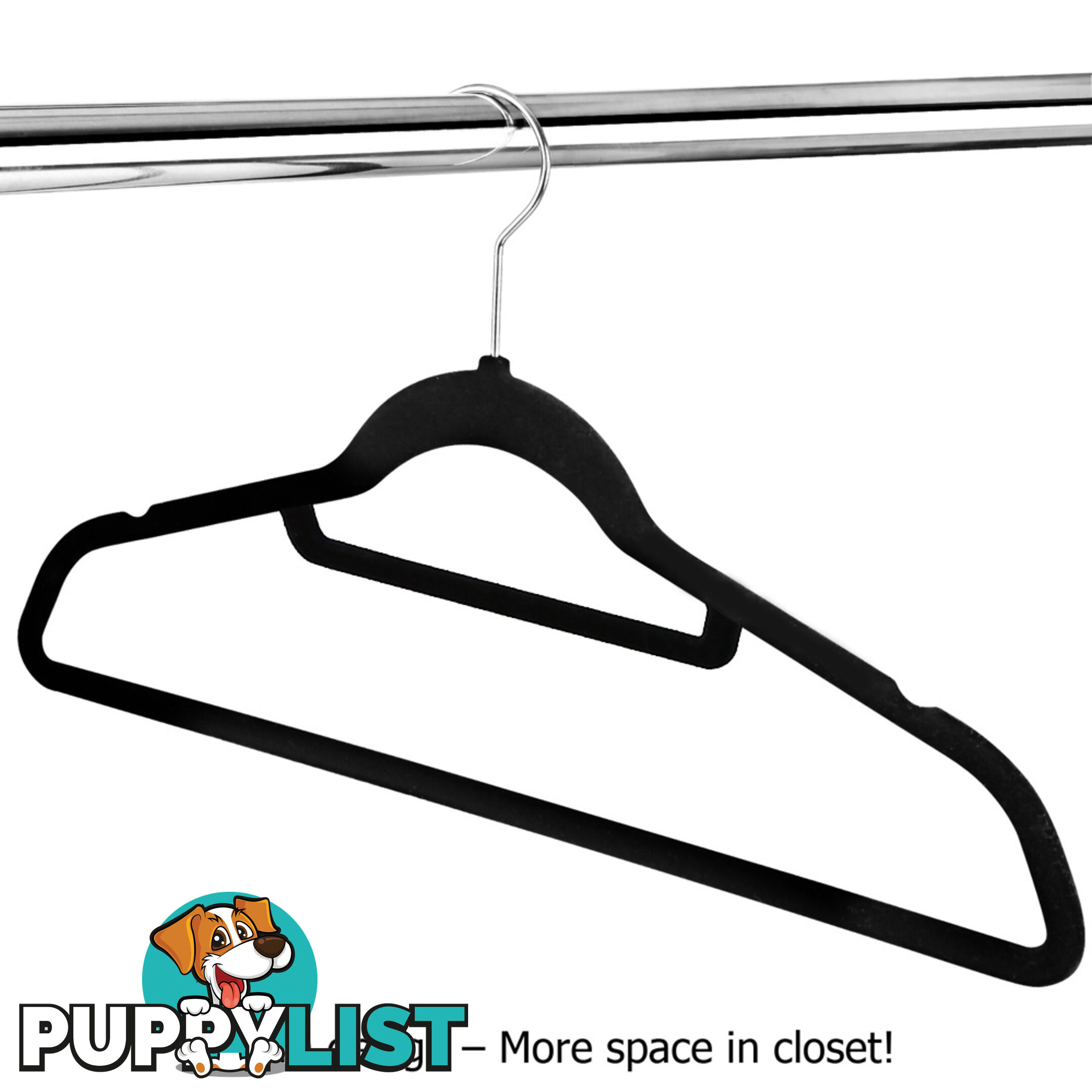 50 Pack Velvet Hangers with Tie Bar