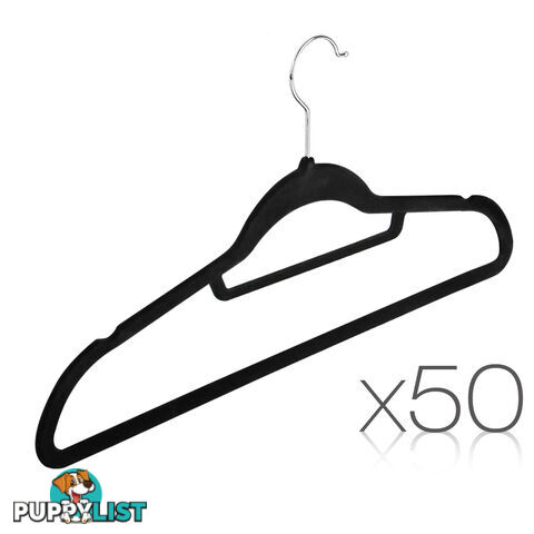 50 Pack Velvet Hangers with Tie Bar