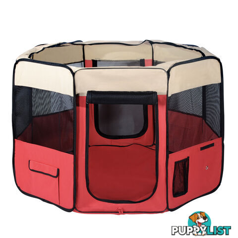 Pet Dog Puppy Cat Exercise Playpen Crate Cage Tent Red