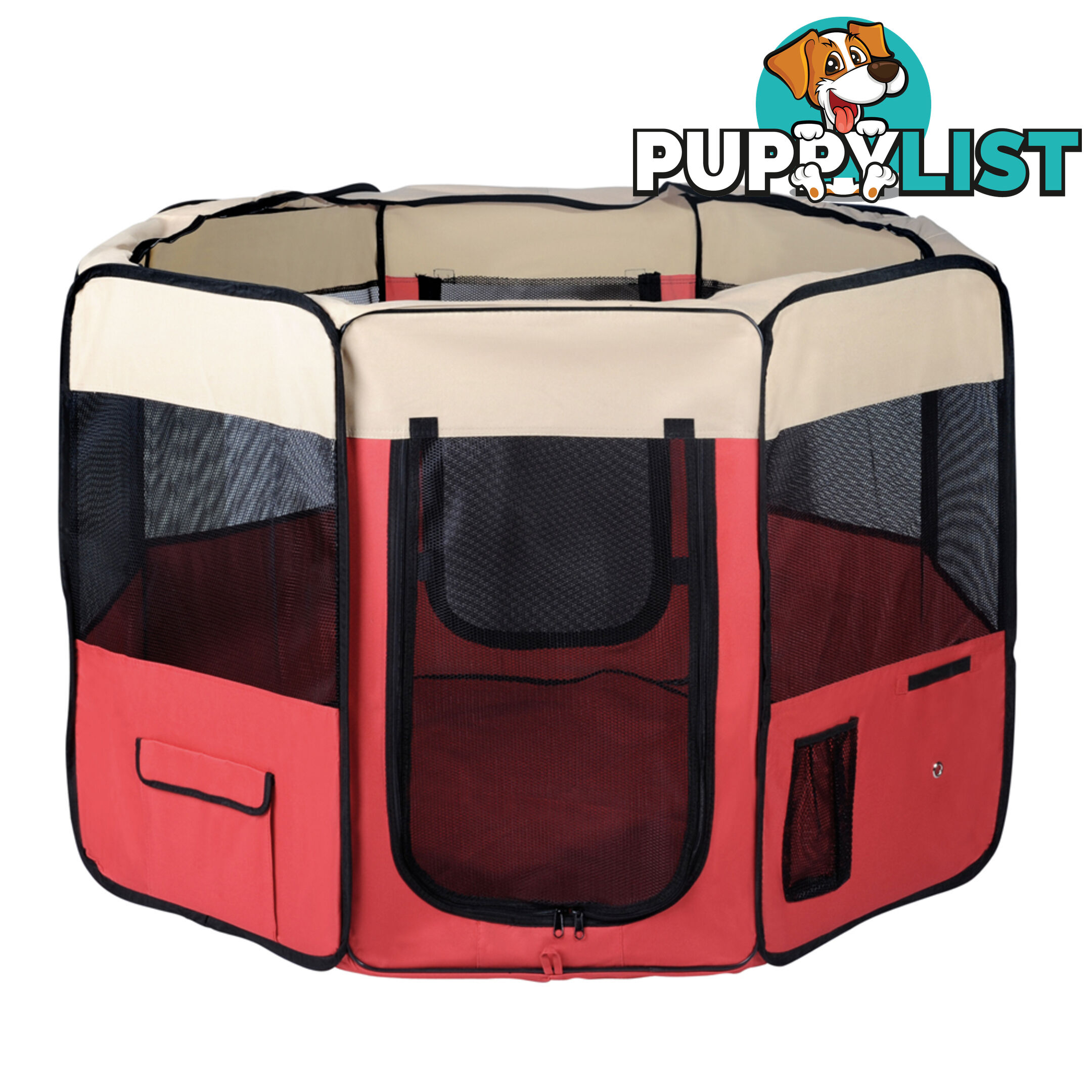 Pet Dog Puppy Cat Exercise Playpen Crate Cage Tent Red