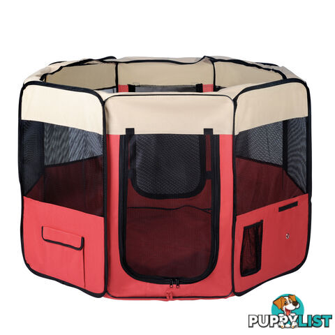 Pet Dog Puppy Cat Exercise Playpen Crate Cage Tent Red