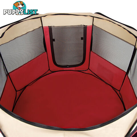 Pet Dog Puppy Cat Exercise Playpen Crate Cage Tent Red